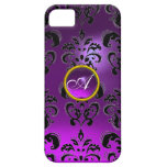 DAMASK GEM MONOGRAM purple