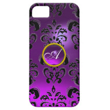 DAMASK GEM MONOGRAM purple
