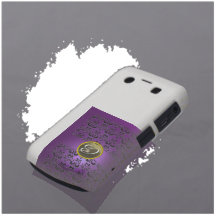 DAMASK GEM MONOGRAM purple black  grey Blackberry Case