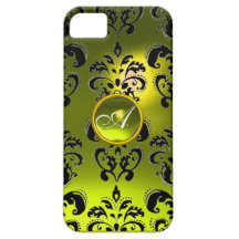 DAMASK GEM MONOGRAM yellow