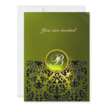 DAMASK GEM STONE MONOGRAM topaz yellow