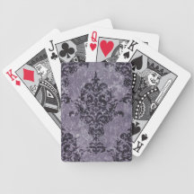 Damask Gothic Purple Stone Card Decks
