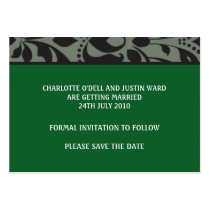 damask green; save the date