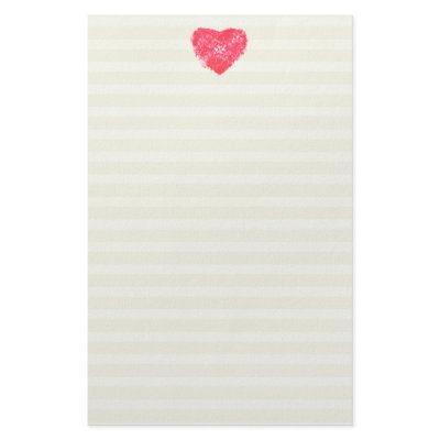 Damask Heart Lined Stationery / Writing Paper by Heard_