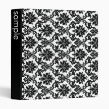 Damask home decor 3 ring binders