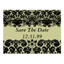 Damask In Black Postcards