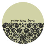 Damask In Black stickers