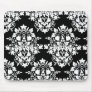 damask in Black & white Mouse Mat