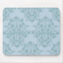 damask in blue mouse pads