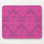 damask in pinks mouse pad