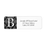 Damask Invitaiton Monogram Envelope Labels labels