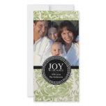 Damask "JOY TO THE WORLD" Holiday Photo Card photo cards