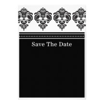 Damask Lace Save The Date Invitation