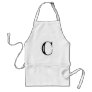 Damask Letter C - Black Aprons