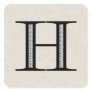 Damask Letter H - Black