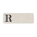 Damask Letter R - Black