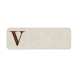 Damask Letter V - Red Labels