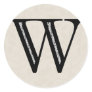 Damask Letter W - Black