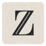 Damask Letter Z - Black