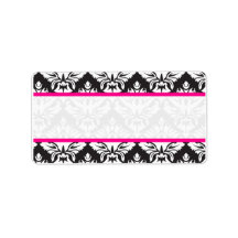 Damask Mailing Labels For Wedding Guests