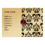 DAMASK MON RUBY bright purple grey gold Business Cards