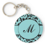 Damask Monogram Key Chain