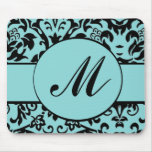 Damask Monogram mousepads