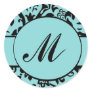 Damask Monogram Stickers