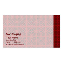 Damask on dark red business card templates