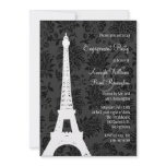 Damask Paris Engagement Party invitations