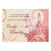 Damask Parisienne: Honeysuckle Wedding Website Business Card Templates