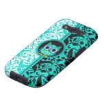 damask pattern with owl