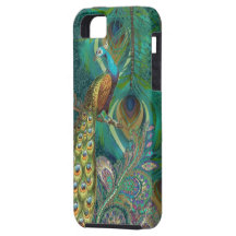 Damask Peacock & Feather You Choose Colour