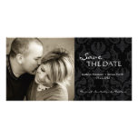 Damask Photo Save The Date Invitation Custom Photo Card