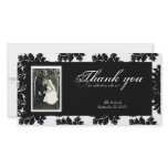 Damask Photo Thank You Card Custom Photo Card