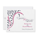 Damask Pink and Navy Meadow Save the date