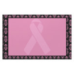 Damask Pink Ribbon Unlined Custom Stationery