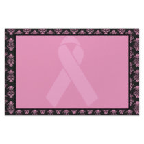 Damask Pink Ribbon Unlined