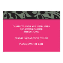 damask pink; save the date