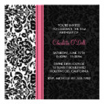 damask print birthday party invite