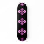 Damask punk pink on black girly girl skateboard deck