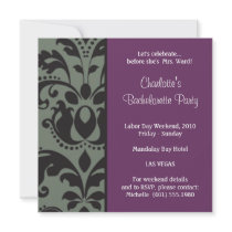 damask purple; bachelorette