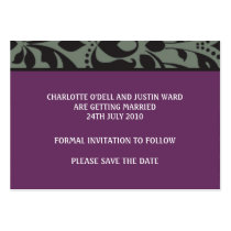 damask purple; save the date
