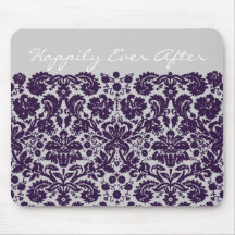 Damask Purple Wedding Mousepad