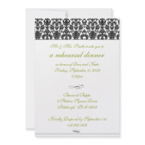 Damask Rehearsal Dinner Invitation