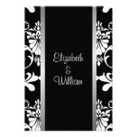 Damask & Ribbon RSVP Card Custom Invite