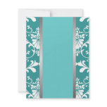 Damask & Ribbon Wedding Invitation