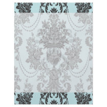 damask roses light blue and black full colour flyer