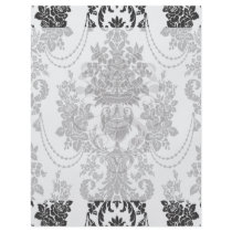 damask roses white and black full colour flyer