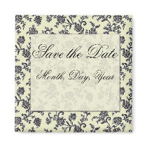 Damask Save the Date Magnet